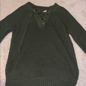 Army green sweater